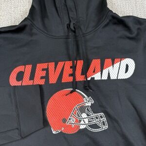Nike Therma-Fit Men's Medium Cleveland Browns Black Fleece Pullover Hoodie